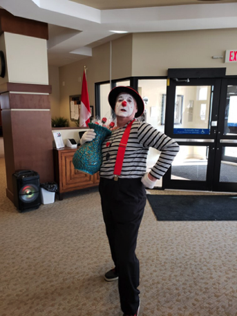 Mime working the Nursing Home
